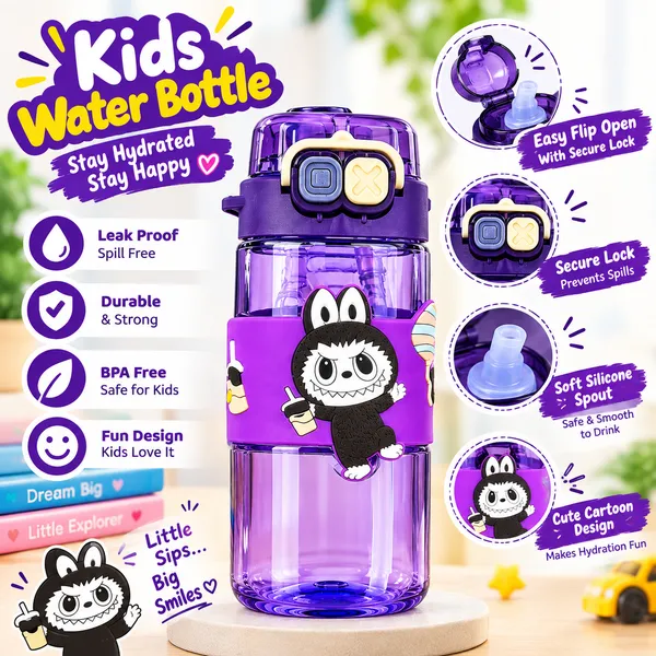 Kids_Cartoon_Flip-Open_Water_Bottle