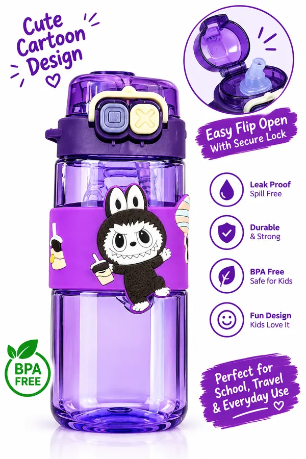 Kids_Cartoon_Flip-Open_Water_Bottle