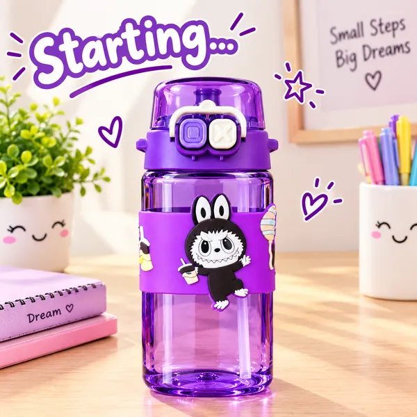 Kids_Cartoon_Flip-Open_Water_Bottle
