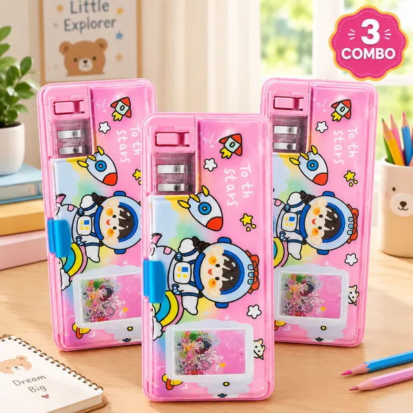 Pink_Space_Theme_Kids_Pencil_Box_with_Built-in_Sharpener_|_Cute_Cartoon_School_Stationery_Organizer