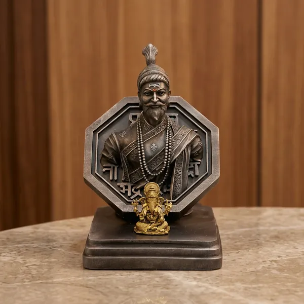 Chemical_Fiber_Traditional_Shivaji_Maharaj_Ganesha_Decorative_Idol