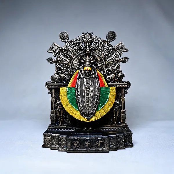 Chemical_Fiber_Antique_Grey_Kolhapurchi_Mahalaxmi_Idol_5_Inch