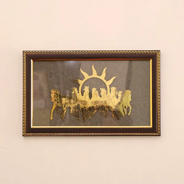 Pyrite_Golden_Relief_Dark_Textured_Seven_Horse_Wall_Art