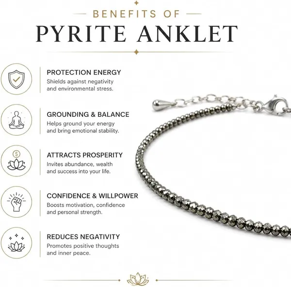 Grey_Pyrite_Crystal_Beads_Adjustable_Beaded_Anklet_For_Unisex