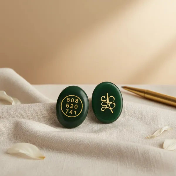 Green_Engraved_Gold_Tone_Zibu_Symbol_Oval_Meditation_Stone_Set