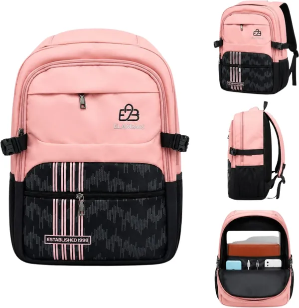 Fjhouse_Water-Resistant_School_Backpack_With_Laptop_Compartment_Waterproof_School_Bag_(Pink,_39_L)