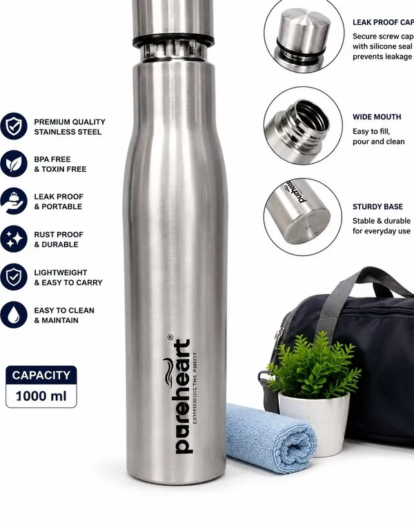 Puerheart_Puerheart100_1000_Ml_Stainless_Steel_Bottle_(Pack_Of_1,_Silver)