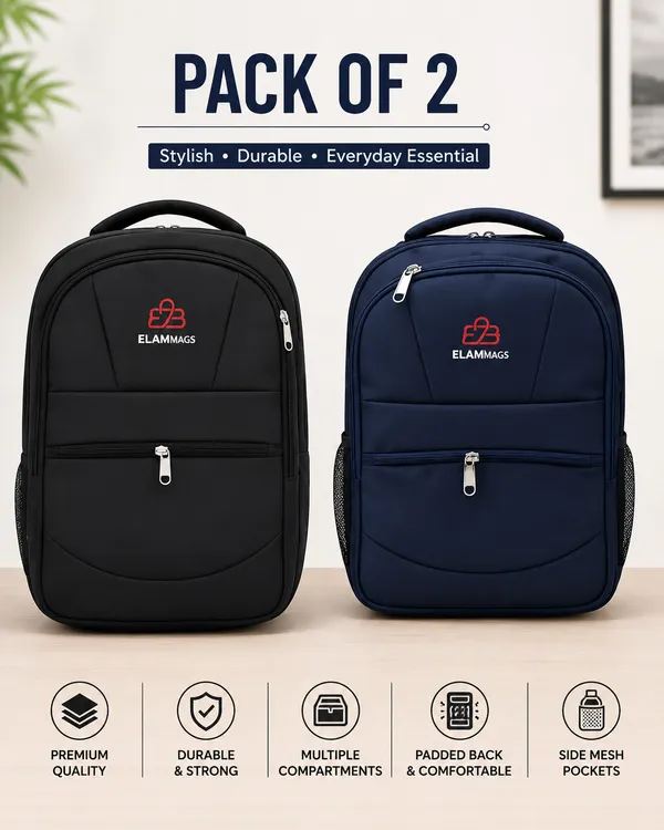 Fjhouse_Blue_Bag_P1_Backpack_(Blue,_24_L)_And_Fjhouse_Large_Capacity_Campus_Laptop_Backpack_Waterproof_Backpack_(Black,_39_L)_Combo_Set
