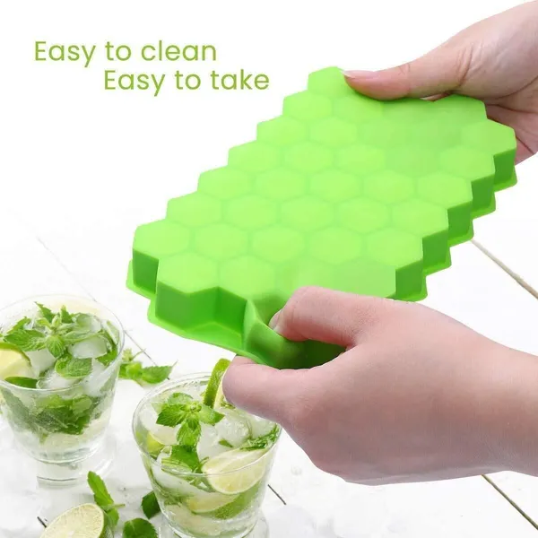 Zupaya_Green_Silicone_Ice_Cube_Tray_(Pack_Of1)