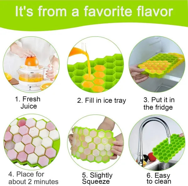 Zupaya_Green_Silicone_Ice_Cube_Tray_(Pack_Of1)