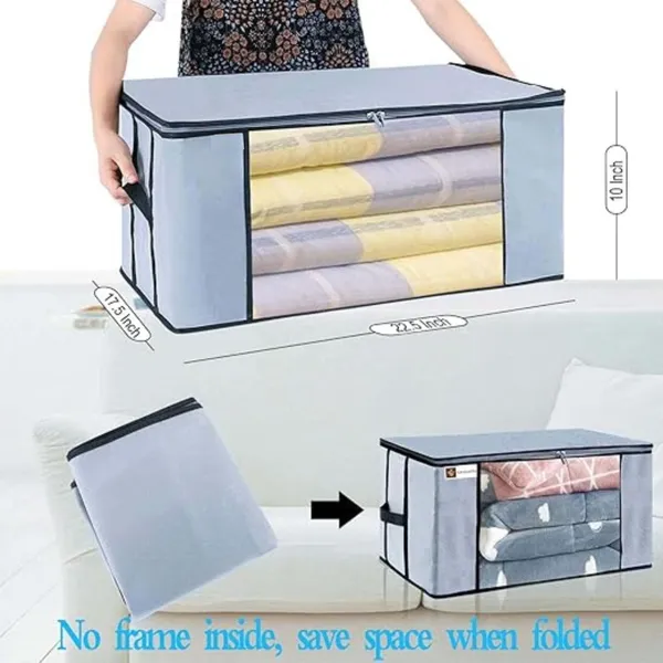 Mdali_Wardrobe_Organizer_Storage_Bag_With_Zipper_And_Side_Handles_(Grey_,Pack-2)_Polyester_Laundry_Bag_(Grey)