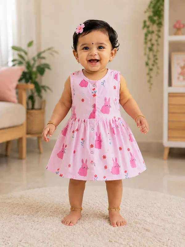 Bunny_Pink_Muslin_Sleeveless_Dress_For_Baby_Girls