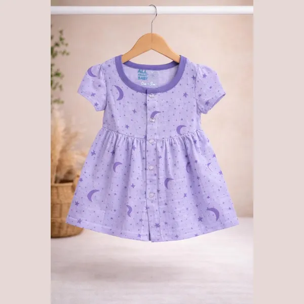 Lavender_Purple_Muslin_Flutter_Sleeve_Dress_For_Baby_Girls