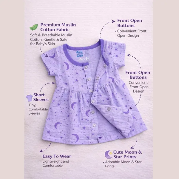 Lavender_Purple_Muslin_Flutter_Sleeve_Dress_For_Baby_Girls