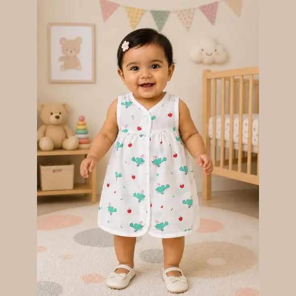 Green_Muslin_Sleeveless_Floral_Dress_For_Baby_Girls
