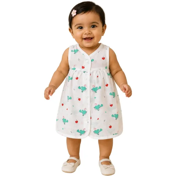 Green_Muslin_Sleeveless_Floral_Dress_For_Baby_Girls