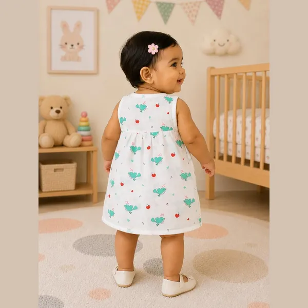 Green_Muslin_Sleeveless_Floral_Dress_For_Baby_Girls