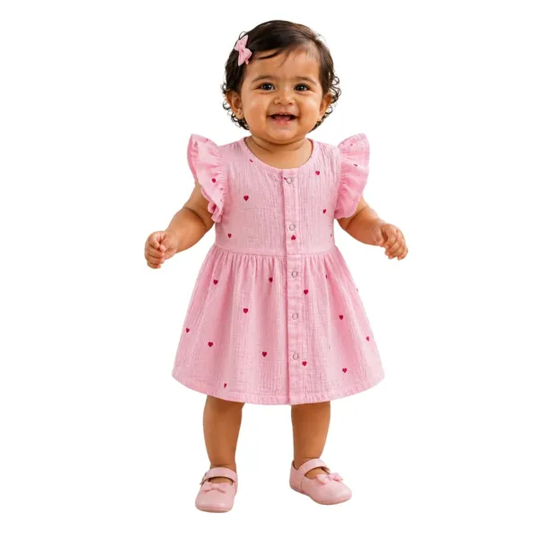 Baby_Pink_Muslin_Flutter_Sleeve_Dress_For_Baby_Girls