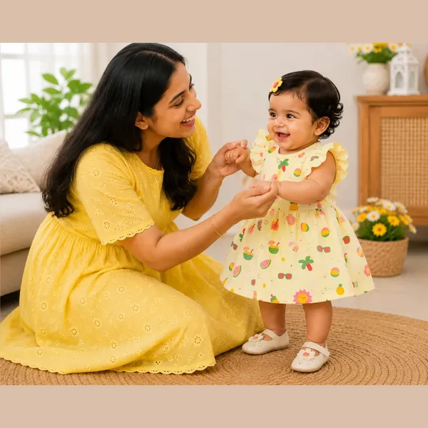 Ivory_Cream_Muslin_Flutter_Sleeve_Dress_For_Baby_Girls