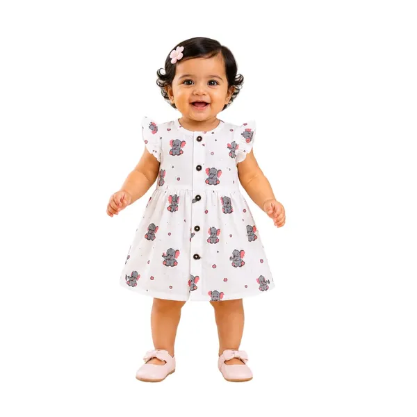 White_Elephant_Print_Muslin_Ruffle_Frock_For_Baby_Girls