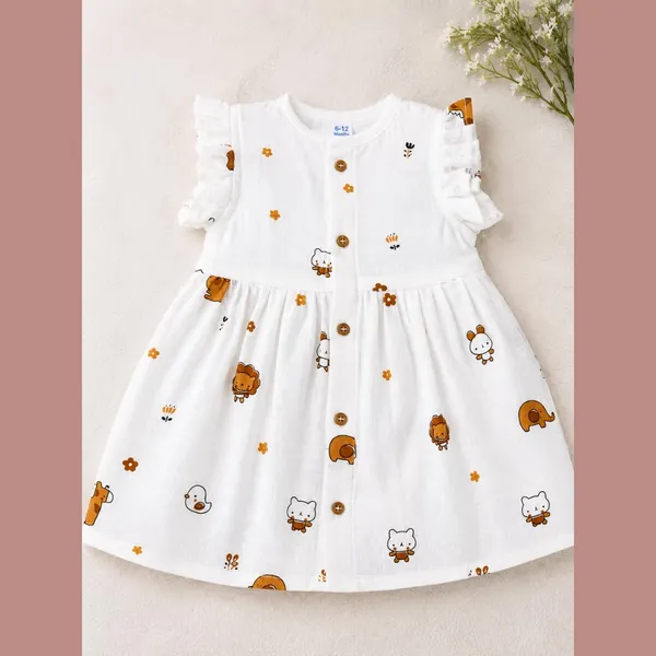 White_Multi_Muslin_Ruffle_Frock_For_Baby_Girls