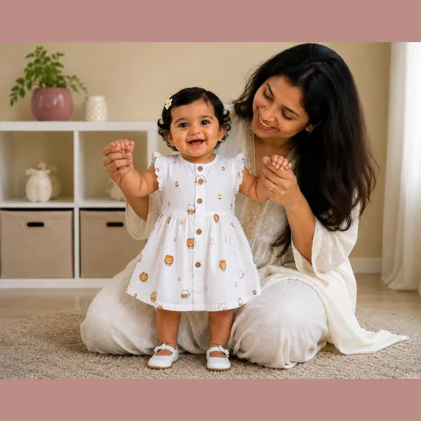 White_Multi_Muslin_Ruffle_Frock_For_Baby_Girls_Pack_Of_2