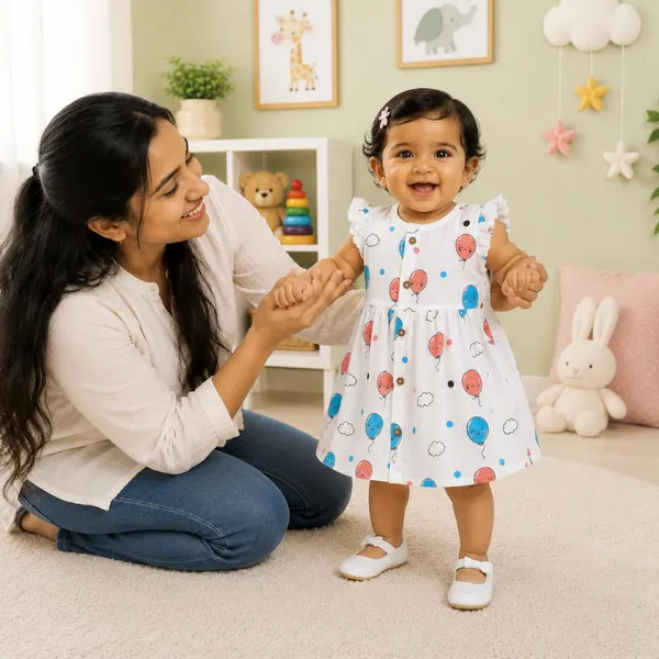 White_Multi_Muslin_Ruffle_Frock_For_Baby_Girls_Pack_Of_2