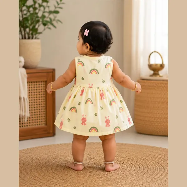 Butter_Yellow_Muslin_Sleeveless_Dress_For_Baby_Girls