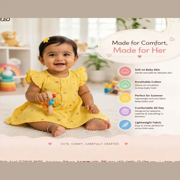 Soft_Yellow_Muslin_Flutter_Sleeve_Dress_For_Baby_Girls