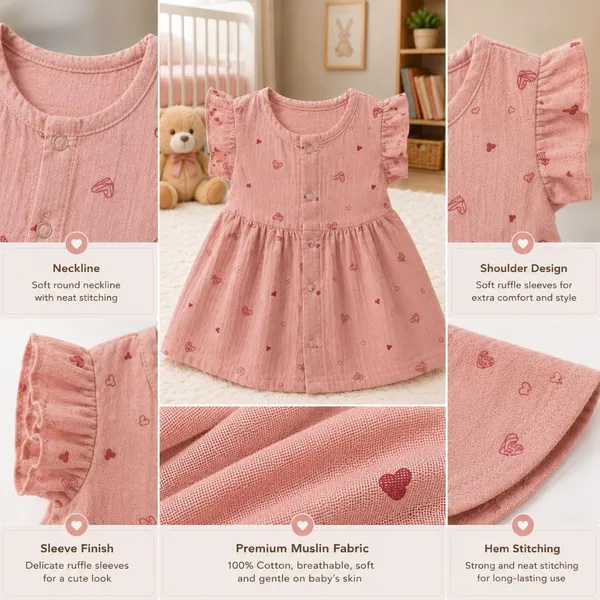 Dusty_Pink_Muslin_Flutter_Sleeve_Dress_For_Baby_Girls