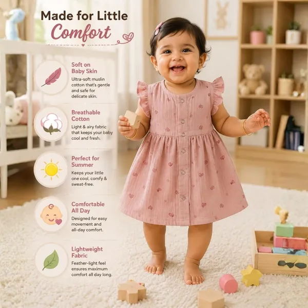 Dusty_Pink_Muslin_Flutter_Sleeve_Dress_For_Baby_Girls