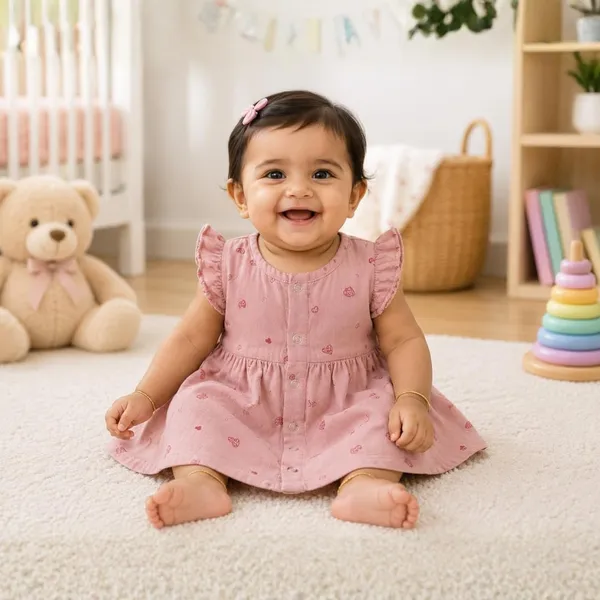 Dusty_Pink_Muslin_Flutter_Sleeve_Dress_For_Baby_Girls
