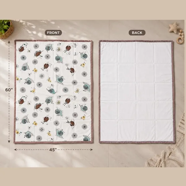 White_Multi_Cotton_Safari_Animal_Print_Dohar_Blanket_For_Kids