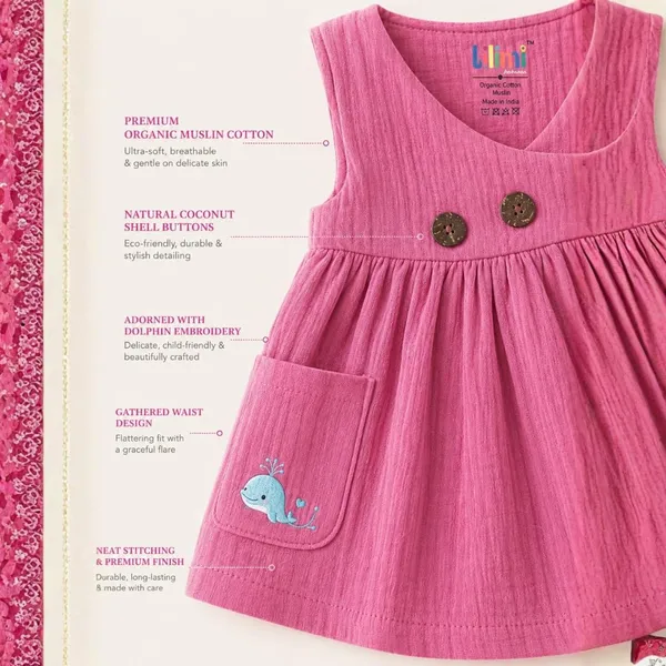 Lilimi_Baby_Girls_Crinkle_Muslin_Frock_Cross_Body_Stlye_Sleeveless_100_Muslin_Cotton_Coconut_Shell_Buttons_Animal_Print_Pocket_Skin_Friendly_Made_In_India