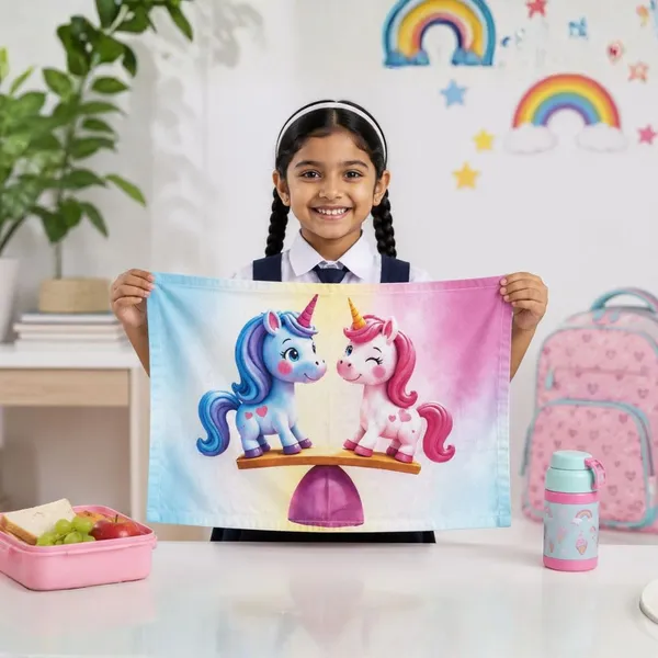Lilimi_Pack_Of_2_Kids_Lunch_Towels_Soft_Cotton_School_Napkins_For_Boys_Girls_Reusable_Lunch_Box_Cloth_Cute_Print_18_X_14_Inches_(Twin_Unicorn_and_Umberlla)