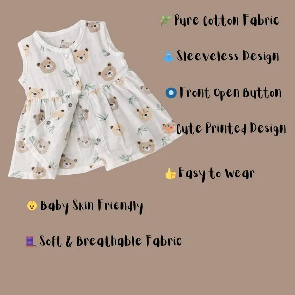 Lilimi_Baby_Girl_Muslin_Cotton_Dress_Sleeveless_Front_Button_Design_Soft_And_Breathable_Comfortable_Summer_Wear