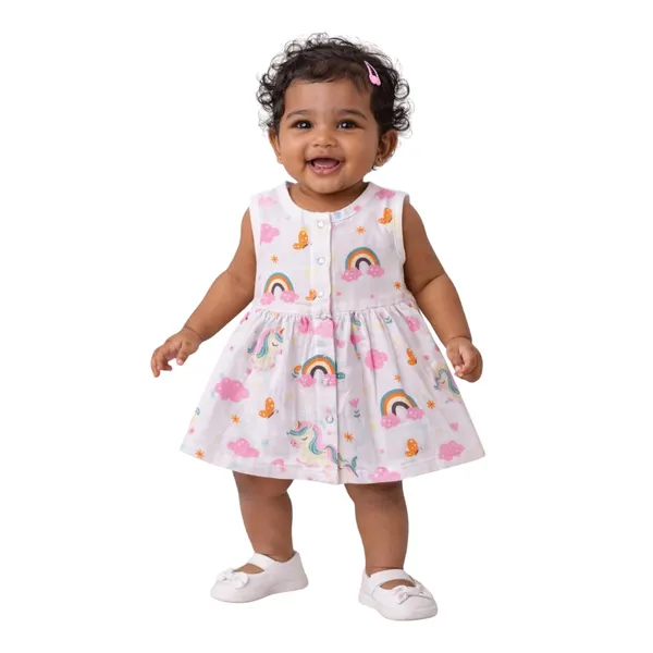 Lilimi_Baby_Girl_Muslin_Cotton_Dress_Sleeveless_Front_Button_Design_Soft_And_Breathable_Comfortable_Summer_Wear