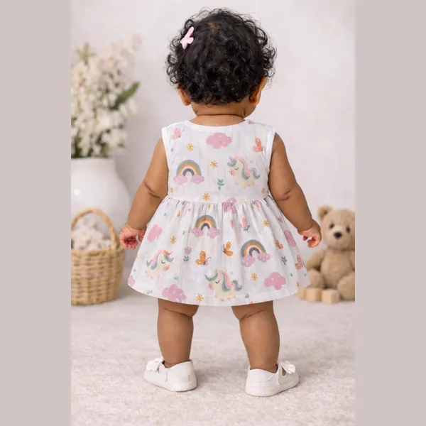 Lilimi_Baby_Girl_Muslin_Cotton_Dress_Sleeveless_Front_Button_Design_Soft_And_Breathable_Comfortable_Summer_Wear