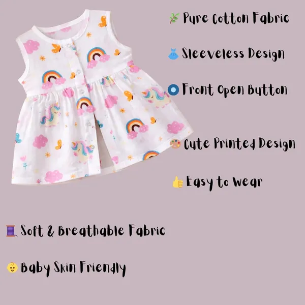Lilimi_Baby_Girl_Muslin_Cotton_Dress_Sleeveless_Front_Button_Design_Soft_And_Breathable_Comfortable_Summer_Wear