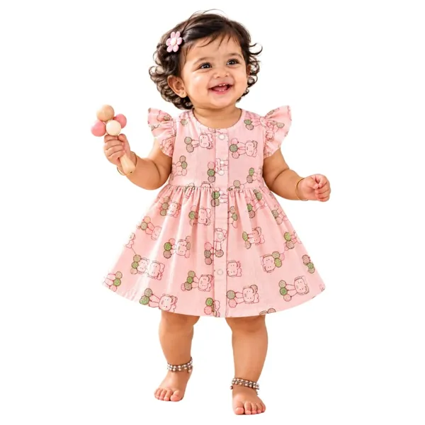 Product_Summary_Lilimi_Toddler_Baby_Girl_Cotton_Muslin_Dress_Breathable_Flutter_Sleeve_Button_Front_Cute_Frocks