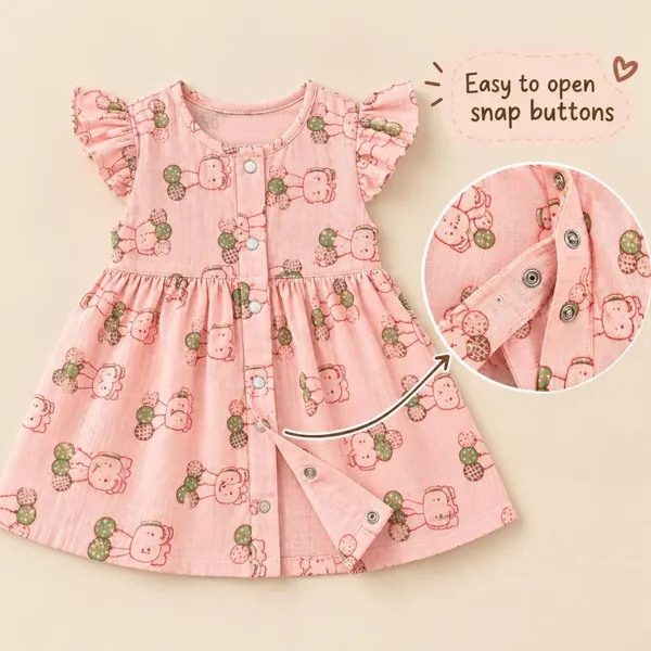Product_Summary_Lilimi_Toddler_Baby_Girl_Cotton_Muslin_Dress_Breathable_Flutter_Sleeve_Button_Front_Cute_Frocks