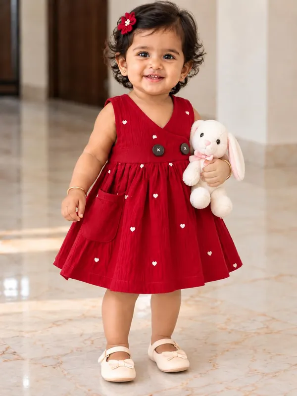 Lilimi_Baby_Girls_Crinkle_Muslin_Frock_Cross_Body_Stlye_Sleeveless