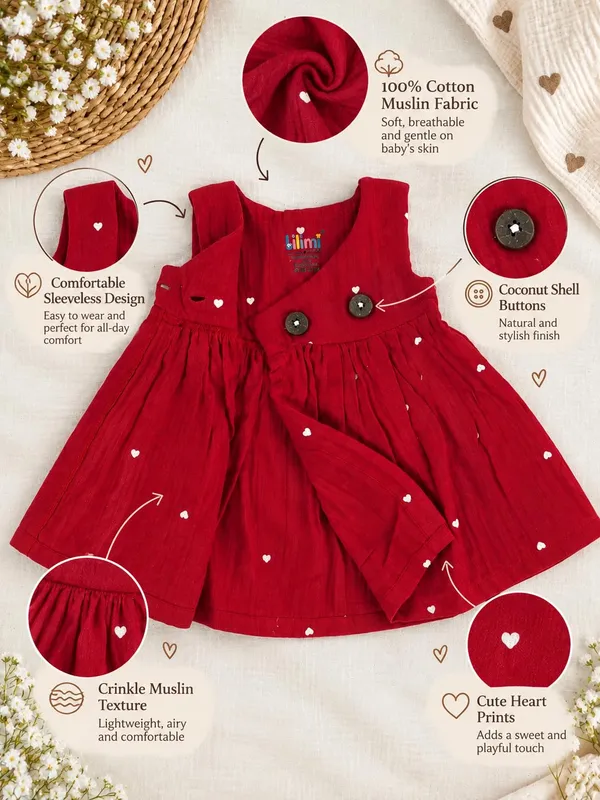 Lilimi_Baby_Girls_Crinkle_Muslin_Frock_Cross_Body_Stlye_Sleeveless