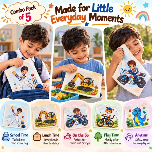 Lilimi_Kidscotton_Towels_Pack_Of_5_18_X_14_Inch_Soft_Absorbent_Hand_Face_Multi_Purpose_Towels_For_School_Travel_Everyday_Use_Little_Boys