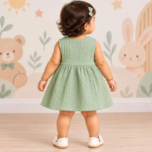 Product_Summary_Lilimi_Baby_Girls_Crinkle_Muslin_Frock_Sleeveless_Peter_Pan_Collar_Dress_With_Soft_Breathable_For_Everyday_Special_Occasions