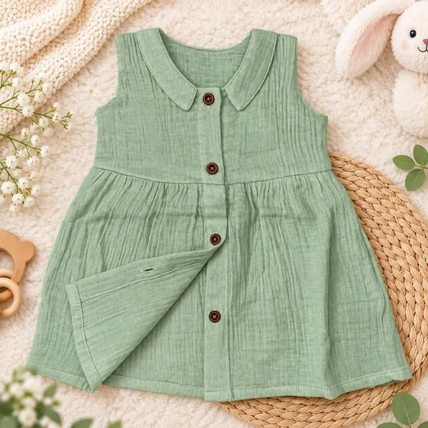 Product_Summary_Lilimi_Baby_Girls_Crinkle_Muslin_Frock_Sleeveless_Peter_Pan_Collar_Dress_With_Soft_Breathable_For_Everyday_Special_Occasions