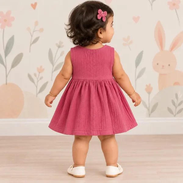 Product_Summary_Lilimi_Baby_Girls_Crinkle_Muslin_Frock_Sleeveless_Peter_Pan_Collar_Dress_With_Soft_Breathable_For_Everyday_Special_Occasions
