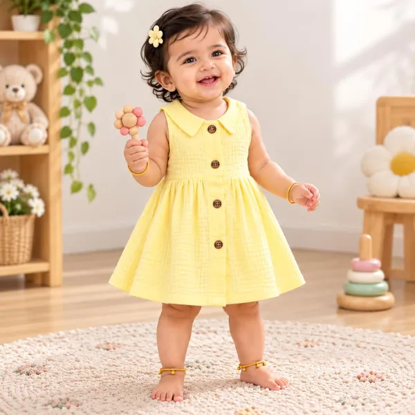 Lilimi_Baby_Girls_Crinkle_Muslin_Frock_Sleeveless_Peter_Pan_Collar_Dress_With_Soft_Breathable_For_Everyday_Special_Occasions
