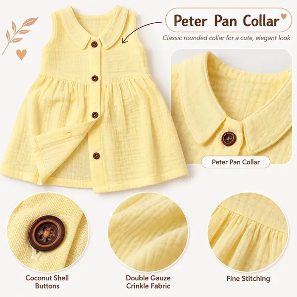 Lilimi_Baby_Girls_Crinkle_Muslin_Frock_Sleeveless_Peter_Pan_Collar_Dress_With_Soft_Breathable_For_Everyday_Special_Occasions
