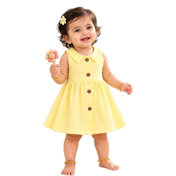 Lilimi_Baby_Girls_Crinkle_Muslin_Frock_Sleeveless_Peter_Pan_Collar_Dress_With_Soft_Breathable_For_Everyday_Special_Occasions